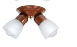 APLIQUE DOS LUCES MARRON 2XE27 M8060 SJ